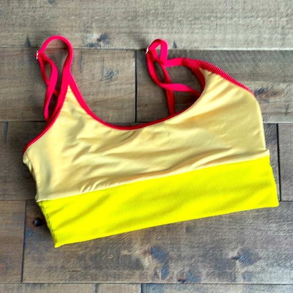 Free People / Beach Riot Eva Bikini Top | Medium | Red, Pink, Yellow - Picture 5 of 5